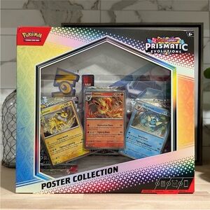 New! Pokemon TCG Scarlet & Violet Prismatic Evolutions Poster Collection